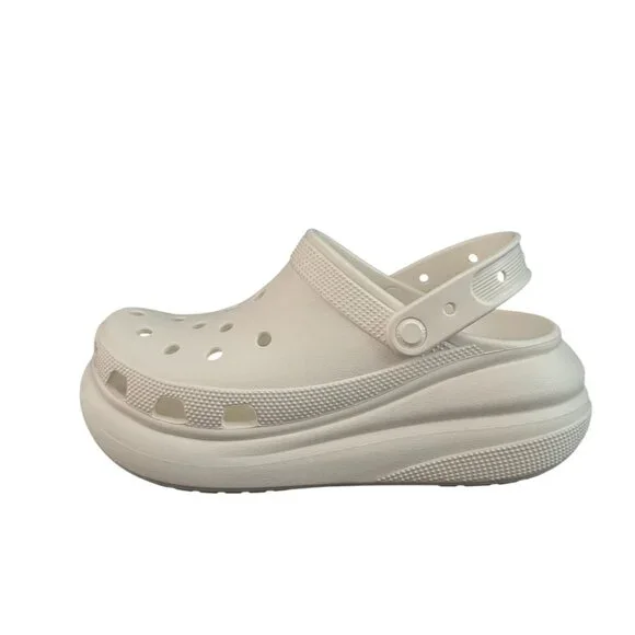 Crocs Classic Crush Clogs In White, Size M8 W10 WORN ONCE - Picture 5 of 10